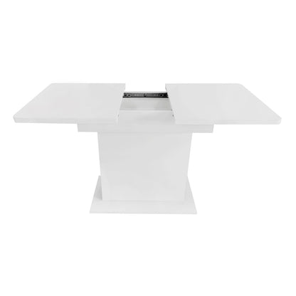 Uitklaptafel – Klaptafel – Vouwtafel – Eettafel – Uitschuifbare Tafel – Modern Minimalistisch Design – Wit & Zwart – Ruimtebesparend Met Opbergruimte – Stevig Metalen Onderstel