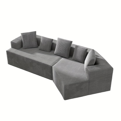 312cm (12.5" Wide) Modular Sectional Sofa - No Assembly Required, Fully Compressed Packaging, Plush Cushions & Sturdy Frame - Modern Living Room Couch for Apartments, Houses, Offices - Easy Delivery & Space-Saving Design - Bl