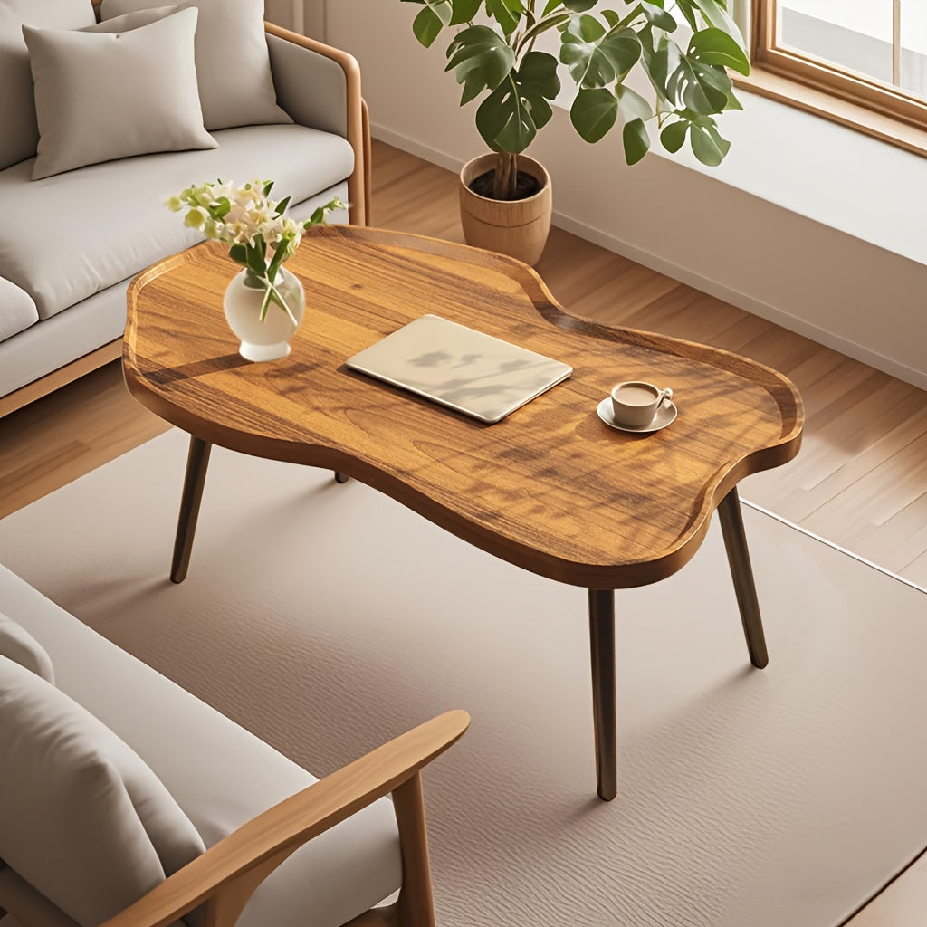Salontafel – Koffietafel – Woonkamertafel – Bijzettafel – Theetafel – Walnoothout & Kunstboard – Modern Minimalistisch Design – Compact 120x60x48 cm