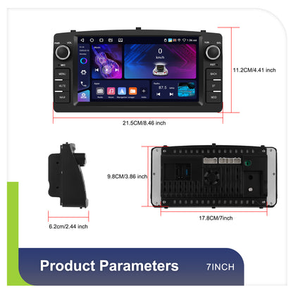 Android Mediasysteem Toyota Corolla – Auto Radio – Multimedia Interface – Navigatiesysteem – Touchscreen – 7 inch HD Display – Wireless CarPlay & Android Auto – 4GB RAM 64GB Opslag