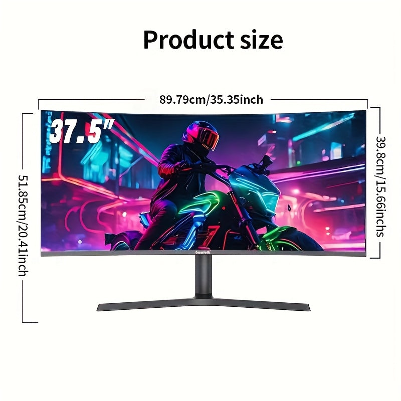 Gaming Monitor – Gaming Scherm – Curved Monitor – Ultrawide Display – 37,5 Inch 4K UHD – 144Hz Refresh Rate – 2500R Curved Scherm – Hoogte Verstelbaar VA Paneel