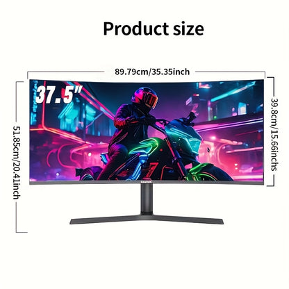 Gaming Monitor – Gaming Scherm – Curved Monitor – Ultrawide Display – 37,5 Inch 4K UHD – 144Hz Refresh Rate – 2500R Curved Scherm – Hoogte Verstelbaar VA Paneel