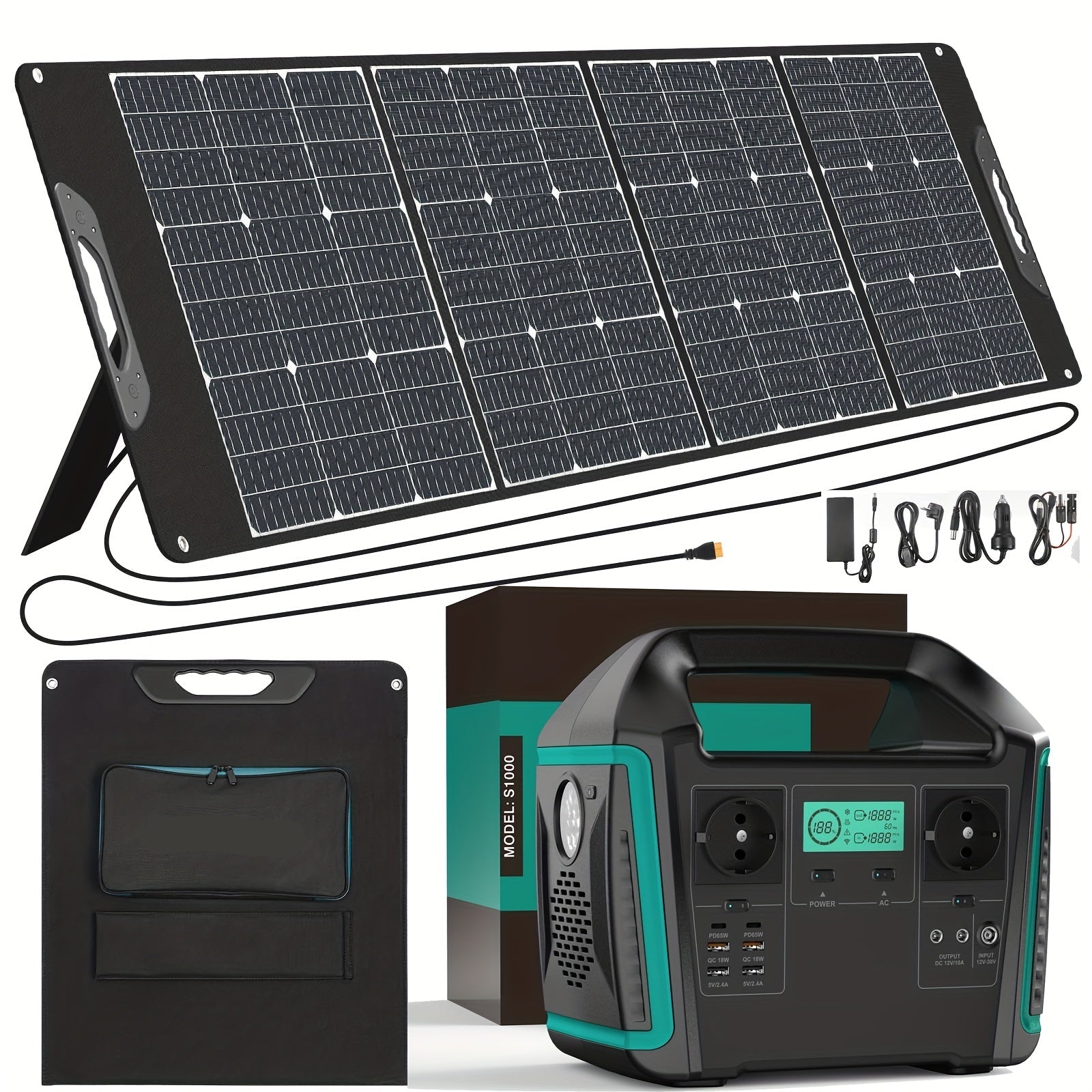 Draagbare Powerstation – Powerbank - Mobiele Accu – Noodstroom – Camping Generator – 725 Wh Batterij – 1000W Output - QUORE