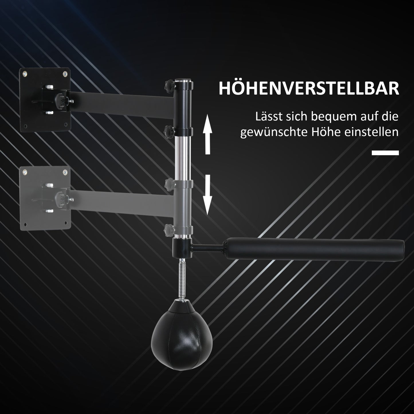 Boksstandaard – Bokszakhouder – Speedbag – Reflexstok – Bokstrainer – Verstelbare Hoogte – Inklapbaar Ontwerp – Stalen Frame – Compact 79x72x20 cm