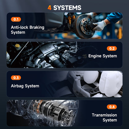 OBD2 Scanner – Diagnose Tool – Auto Code Reader – Foutcode Uitlezer – Motor Tester – ABS Auto Bleeding – Levenslange Gratis Updates