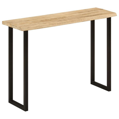 Consoletafel – Sidetable – Bureau – Bijzettafel – Telefoontafel – Massief Mangohout – Natuurlijke Boomrand 105x33x76 cm