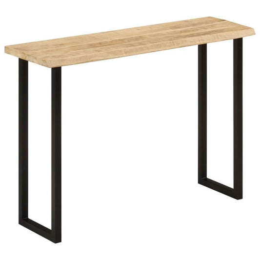 Consoletafel – Sidetable – Bureau – Bijzettafel – Telefoontafel – Massief Mangohout – Natuurlijke Boomrand 105x33x76 cm