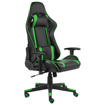 Gamingstoel – Gamestoel – Gaming Chair – Game Stoel – Bureaustoel – Hoge Rugleuning – Ergonomisch Met Kussens – Groen Zonder Voetsteun