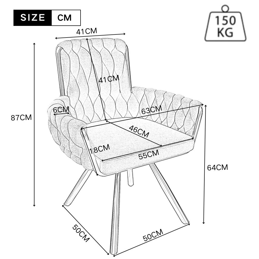 Draaifauteuil – Fauteuil – Draaistoel – Loungestoel – Relaxstoel – Moderne Velvet Stof – 360° Draaibaar Met Handmatige Kantelfunctie – Stevig Metalen Gouden Poten & Gemakkelijk Schoon Te Maken