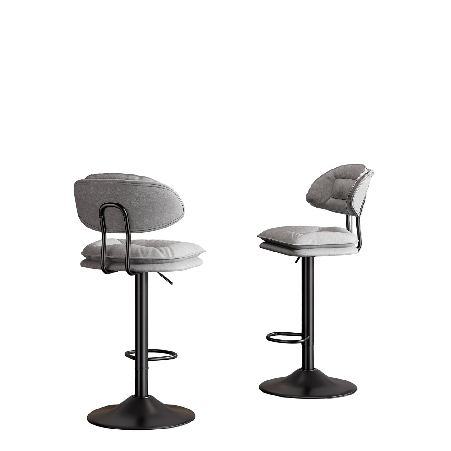Barstoel – Barkruk – Barstoel Kruk – Barstoelen Set – Barkrukken – Ergonomisch Ontwerp – Hoogte Verstelbaar – Draaibaar – Dubbel Laags Nepleer – Middeleeuwse Stijl – Set Van 2