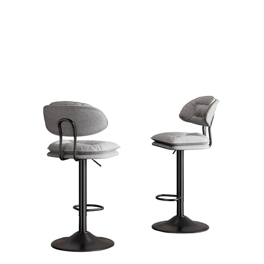 Barstoel – Barkruk – Barstoel Kruk – Barstoelen Set – Barkrukken – Ergonomisch Ontwerp – Hoogte Verstelbaar – Draaibaar – Dubbel Laags Nepleer – Middeleeuwse Stijl – Set Van 2