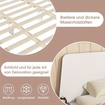 Bedframe – Tweepersoonsbed – Platformbed – Opbergbed – Modern bed – Ruimtebesparend ontwerp – 160x200 cm – Stevige Niet-Houten Constructie