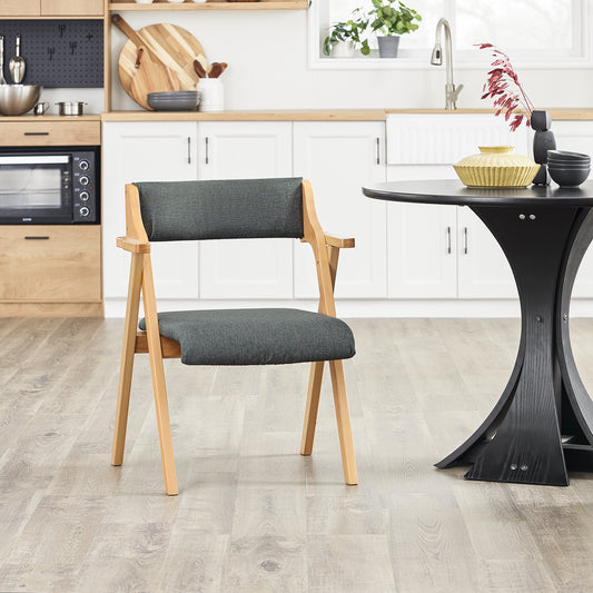 Klapstoel – Vouwstoel – Eetkamerstoel – Tuinstoel – Opvouwbare Stoel – Massief Beukenhout – Comfortabele Gestoffeerde Zitting – Inklapbaar & Ruimtebesparend