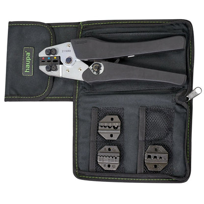 Crimpgereedschap – Kabelcrimper – Persgereedschap – Connector Crimper – Drukknop Crimp Tang – Compact Design – Quick-Change Matrices
