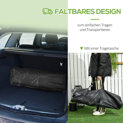 Campingbedje – Reisbedje – Campingbed – Vouwbed – Ligstoel – Aluminium Frame – Inklapbaar Met Bekerhouder – Max 120 Kg – 68x186x48 Cm – Zwart