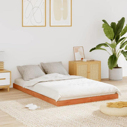 Bed frame Marrone Cera 140x200cm in Wood Solid of pine Removable and durable