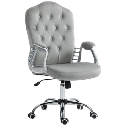 Ergonomische Bureaustoel – Comfortabele Werkstoel – Draaistoel – Bureaustoel Met Schommelfunctie – Verstelbare Zithoogte – Lichtgrijs Polyester – Max. 120 kg Belastbaar – Ademend En Stevig