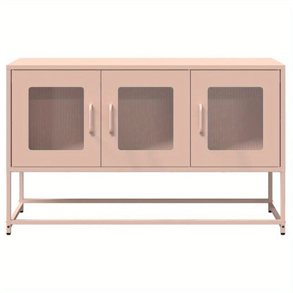 TV cabinet pink 100.5x39x60.5cm cold rolled steel TV Stand Entertainment Center with Storage, Media Television Table for Living Room Bedroom