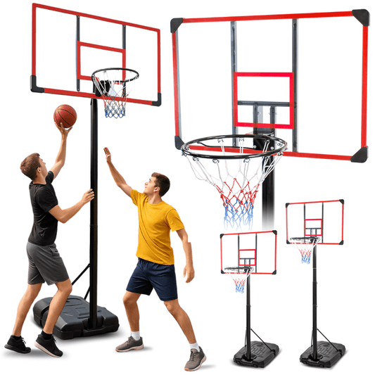 Basketbalpaal – Basketbalring – Basketbalstandaard – Basketbalset – Basketbalhoepel – Verstelbare Hoogte 225-305 cm – Stevig Stalen Frame