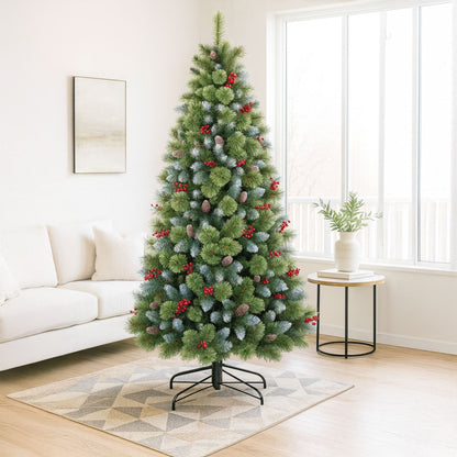 Kerstboom – Kunstkerstboom – Nepspar – Sneeuwboom – Dennenboom – 180 cm Hoog – Brandwerend PVC en PP