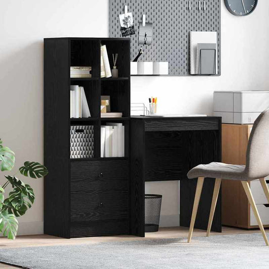 Bureaumeubel – Bureau – Computertafel – Bureautafel – Werkplekmeubel – Zwart Eikenhout – Compact 60x50x76 cm