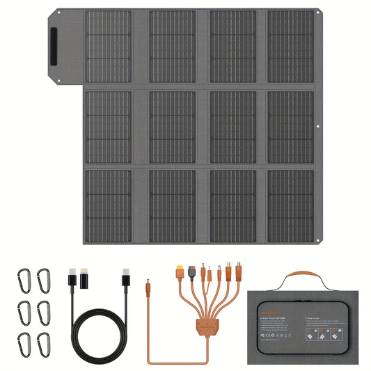 Zonnepaneel – Solar Panel – Draagbaar Zonnepaneel – Opvouwbaar Zonnepaneel – Flexibel Zonnepaneel – 120W Hoog Rendement – ETFE Coating Monokristallijn