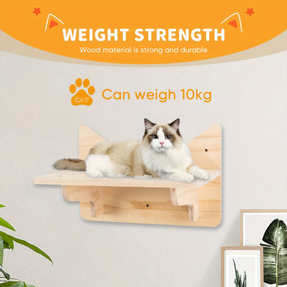 Krabpaal – Kattenboom – Krabmeubel – Klimwand – Kattenhuis – Natuurlijke Houten Klimwand – Stabiel Sisal Touw – Wandmontage Voor Grote Katten