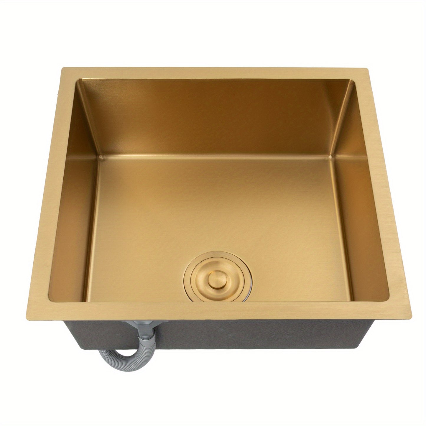 Keukenspoelbak – Spoelbak – Wasbak – Gootsteen – Enkele Spoelbak – RVS 201 – Grote Capaciteit 50x45 cm – Diepte 19,9 cm – Krasbestendig & Eenvoudige Installatie
