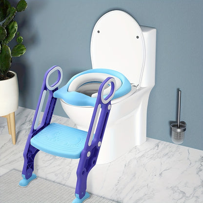 Adjustable Toilet Step Stool 17-41cm - Universal for O/V/U Toilets | Mobility Aid for Seniors and Pets, Space-Saving
