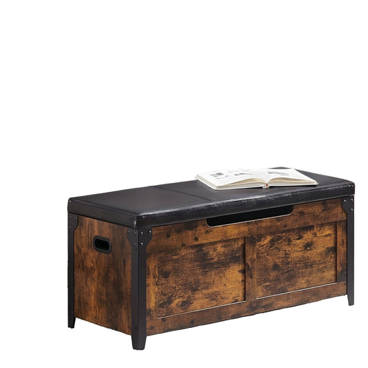 Opbergkist – Opbergbox – Speelgoedkist – Opbergbank – Dekenkist – Met Metalen Frame – Lift-Top Met Veiligheidshendel – 60 cm Rechthoekig