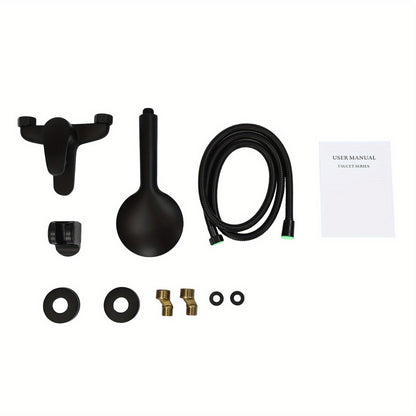 Doucheset – Douchekraan – Mengkraan – Handdouche – Douchegarnituur – Messing & RVS – 150 cm Flexibele Slang