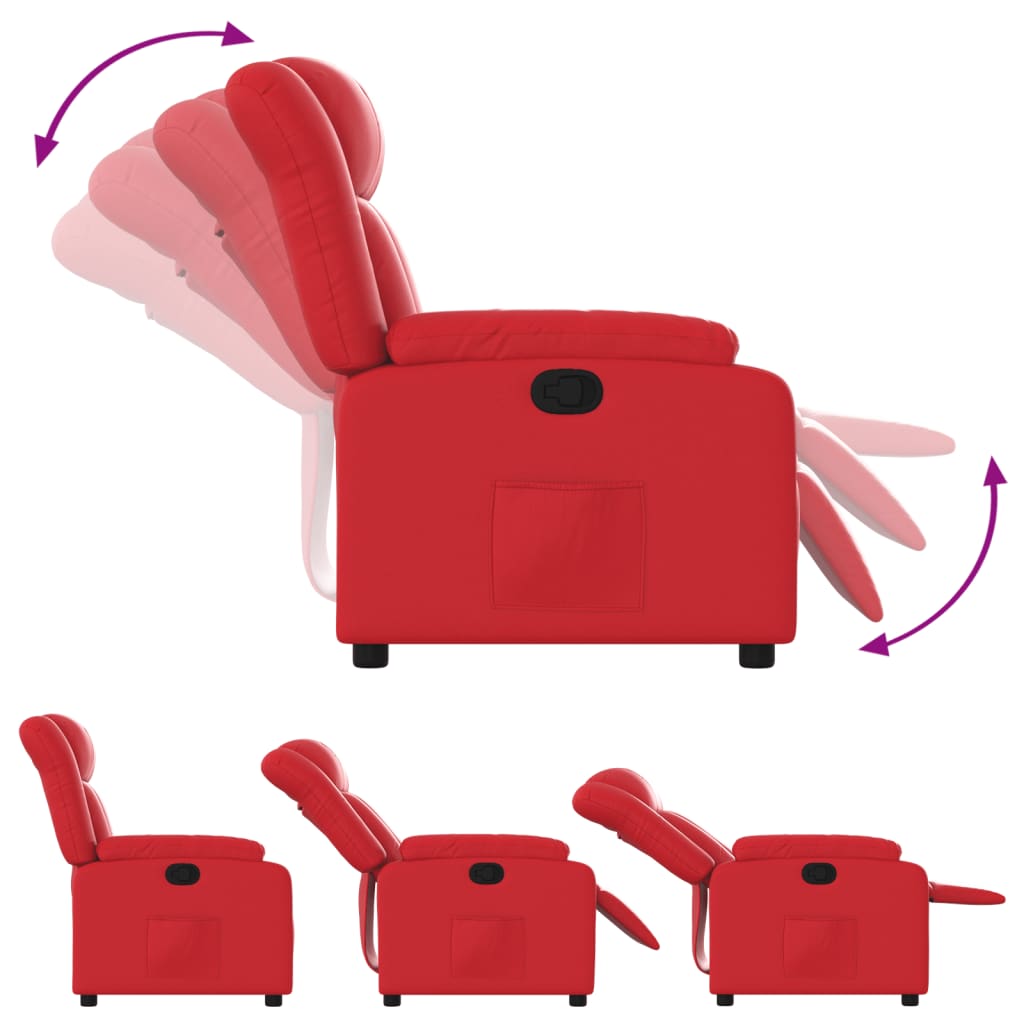 Elektrische Stoel – Relaxfauteuil – Sta-op Stoel – Verstelbare Stoel – Fauteuil – Handmatig Verstelbaar – Kunstleer Bekleding – Zijvak