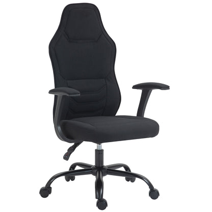 Gamingstoel – Gamestoel – Bureaustoel – Bureaustoel – Office Chair – Ergonomisch Ontwerp – Verstelbare Rugleuning – Ademend Stof – Zwart