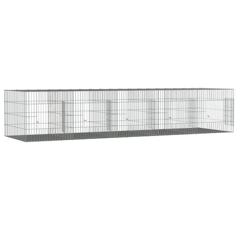 Konijnenkooi – Dierenren – Konijnenren – Hekwerk – Buitenren – 5 Panelen 273x79x54 cm – Gegalvaniseerd Ijzer – Goede Ventilatie