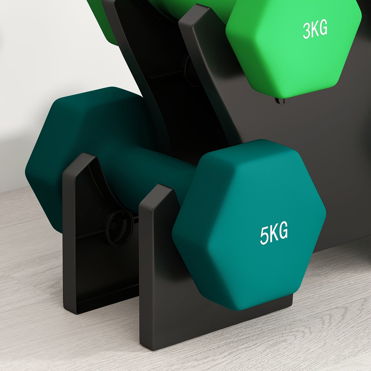 Halterset – Dumbbellset – Dumbbells – Gewichten – Fitnessset – 6-delig – Stevige Metalen Constructie – Inclusief Opbergrek