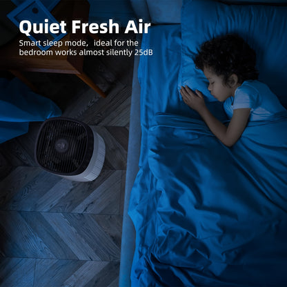 Luchtreiniger – Luchtzuiveraar – Air Purifier – Luchtfilter – Luchtverfrisser – HEPA H13 Filter – Aromatherapie – Ultrastil 28 dB – Voor 60-120 m² – 300 m³/h – Slimme App & Spraakbediening