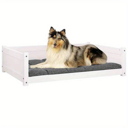 Hondenmand – Hondenbed – Dierenmand – Hondenkussen – Kennel – Medium – Massief Grenenhout – Afneembaar Kussen
