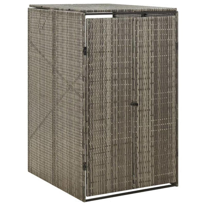 Trash Can Box for 1 Ton Gray 70X80X117 Cm Poly Rattan/Cover for Outdoor Storage Boxes/Cover for Trash Cans/Cover for Trash Cabinets/Cover for Storage Cabinets. This Trash Can Cover Is Made of Robust And Durable Materials, Is