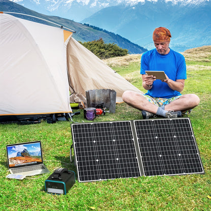 Zonnepaneel – Solarpaneel – Solar Charger – Opvouwbaar Paneel – Solar Panel – 100W Vermogen – Hoog Rendement 23% – Draagbaar Met USB-C PD 60W