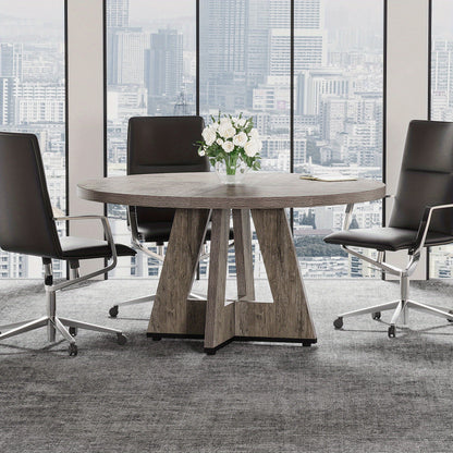 Eettafel – Dinertafel – Tafeltje – Keukentafel – Ronde Tafel – 119 cm Diameter – Ruimtebesparend MDF & Spaanplaat