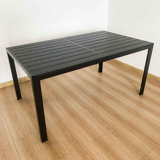 Tuintafel – Buitentafel – Terrastafel – Buiten eettafel – Metaal En Hout – Stevig Gepoedercoat Frame – Ruim 150x90 cm – Weerbestendig Design