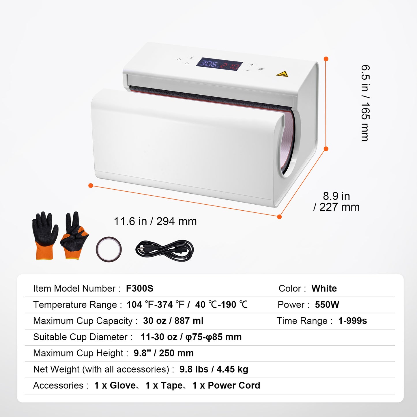 Automatische Tumbler Heat Press – Mok Persmachine – Sublimatiepers – Mokbedrukker – Tumbler Pers – Geschikt Voor Mokformaten 11-30oz – Automatische Drukregeling & Energiezuinig
