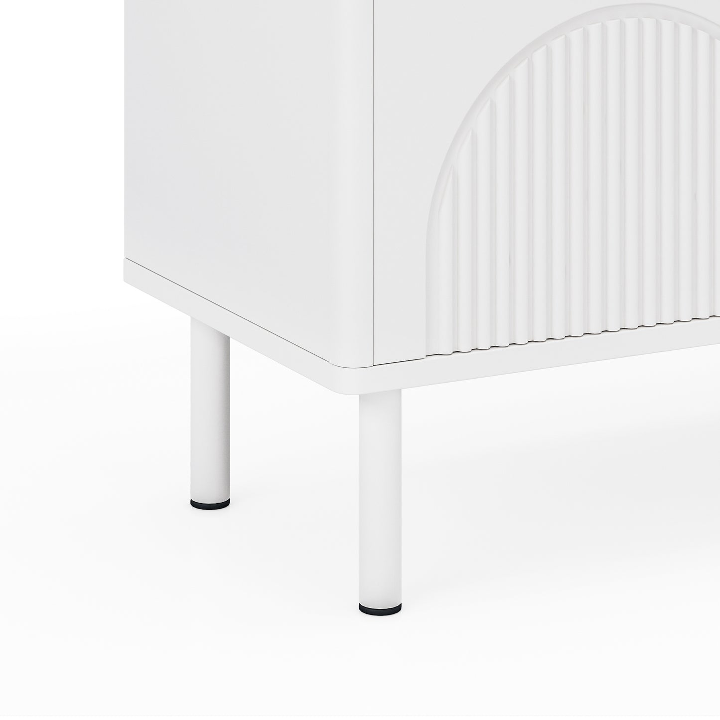TV-Meubel – Lowboard – TV-Kast – Mediameubel – Opbergmeubel – Mat Wit – 4 Deuren – Kabelmanagement – 180x40x52 cm