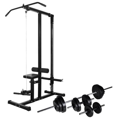 Power Tower – Krachtstation – Fitnessapparaat – Thuisgym – Sporttoestel – Tungsten Staal – Verstelbare Gewichten