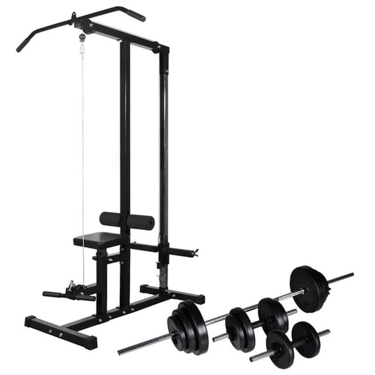 Power Tower – Krachtstation – Fitnessapparaat – Thuisgym – Sporttoestel – Tungsten Staal – Verstelbare Gewichten
