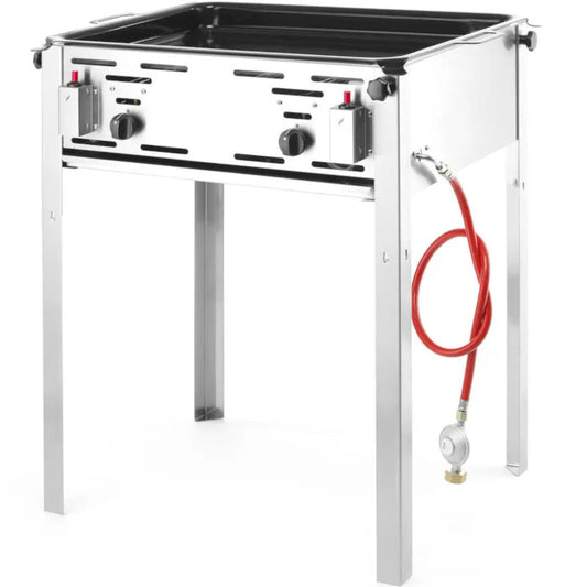 Gasbarbecue – Gas Grill – Buitenkeuken – BBQ – Gasgrill – Roestvrij Staal – 11,6 kW Vermogen – Grillplaat 59x48 cm