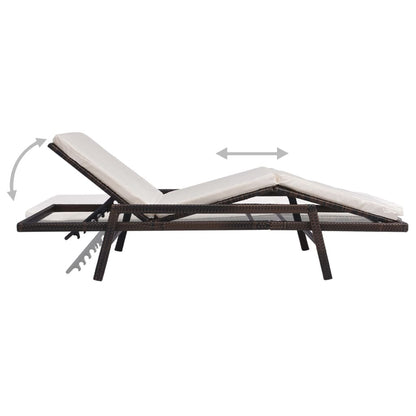 Verstelbare Ligstoel – Ligbed – Tuinstoel – Relaxstoel – Rattan Stoel – Verstelbare Rugleuning – Weerbestendig PE Rattan
