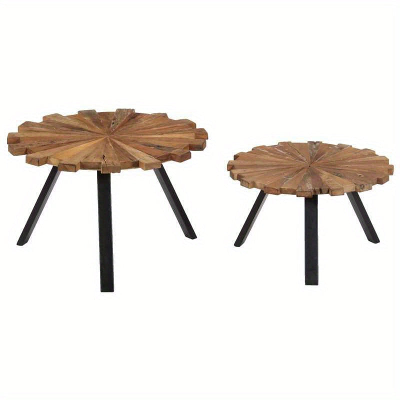Coffee Tables 2pcs solid recycled wood