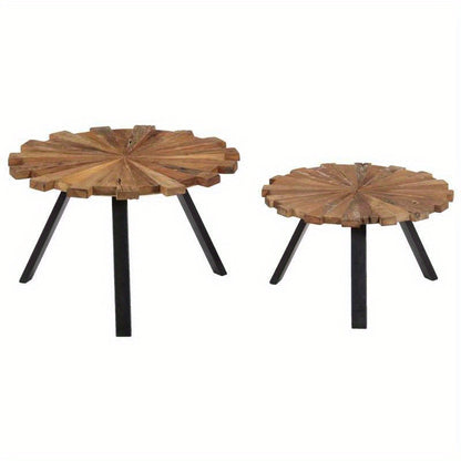 Coffee Tables 2pcs solid recycled wood