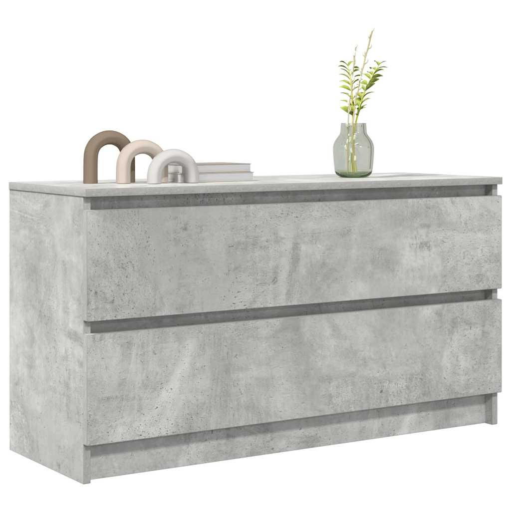 TV cabinet concrete grey 100x35x54 cm wood material TV Stand Entertainment Center with Storage, Media Television Table for Living Room Bedroom